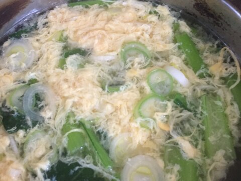 小松菜と卵の味噌汁